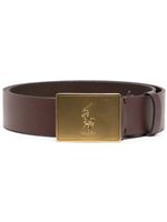 Polo Ralph Lauren ceinture Polo Pony en cuir - Marron - thumbnail