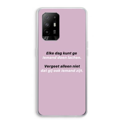 gij zijt ook iemand: Oppo A94 5G Transparant Hoesje