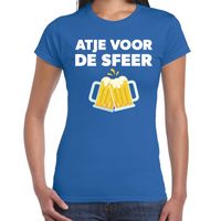 Atje voor de sfeer feest t-shirt blauw voor dames