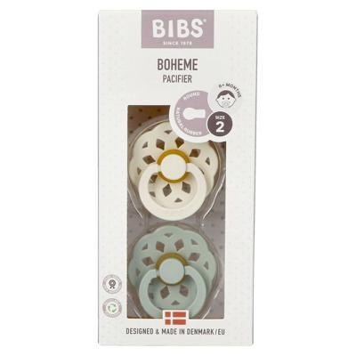 Bibs 2 Fopspeen Boheme Duo Sage/ivory 2
