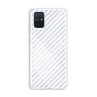 Strepen zwart-wit: Galaxy A71 Transparant Hoesje