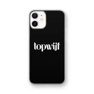 Topwijf Zwart: iPhone 12 mini Transparant Hoesje