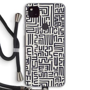 Moroccan Print: Pixel 4a 5G Transparant Hoesje met koord