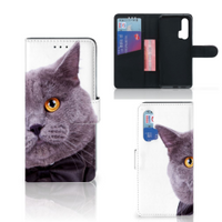 Honor 20 Pro Telefoonhoesje met Pasjes Kat