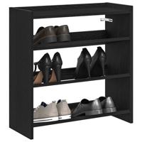 VidaXL Schoenenrek 60x25x62 cm bewerkt hout zwart