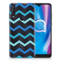 Alcatel 1S (2020) | TPU bumper | Zigzag Blauw