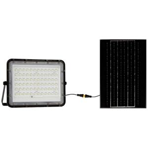 V-TAC VT-120W 7825 LED-schijnwerper, Zonne-energiemodule 15 W Koudwit Zwart