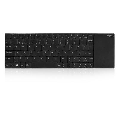 Rapoo E2710 Draadloos multimedia toetsenbord met touchpad Toetsenbord Zwart