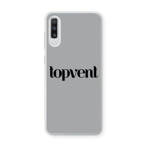 Topvent Grijs Zwart: Samsung Galaxy A70 Transparant Hoesje