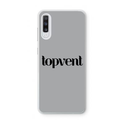 Topvent Grijs Zwart: Samsung Galaxy A70 Transparant Hoesje