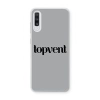 Topvent Grijs Zwart: Samsung Galaxy A70 Transparant Hoesje
