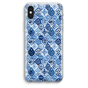 Blauw motief: iPhone XS Max Transparant Hoesje