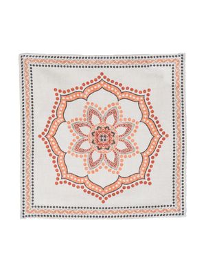 Brunello Cucinelli carré de poche en soie à motif mandala - Tons neutres