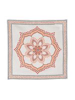 Brunello Cucinelli carré de poche en soie à motif mandala - Tons neutres