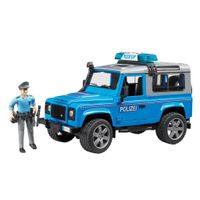 Land Rover Defender politie auto met agent van Bruder