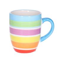 Koffiemokken Curacao - 1x stuks - Keramiek - multi kleuren - 300 ml - 8 x 11 cm - blauw Koffiemokken Curacao - 1x stuks - Keramiek - multi kleuren - 300 ml - 8 x 11 cm - blauw