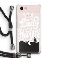 Hustle Lady: Pixel 3 Transparant Hoesje met koord