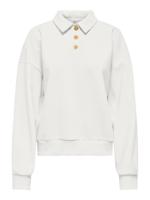 Only Onlagnes L/s Polo Cs Pr Swt 15378310 Sweater Cloud Dancer Light Gold Buttons