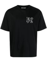Palm Angels t-shirt à logo PA brodé - Noir