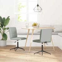 Eetkamerstoelen 2 st fluweel lichtgrijs