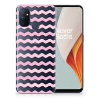 OnePlus Nord N100 TPU bumper Waves Roze - thumbnail