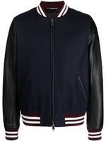 Valentino Garavani veste bomber à broderies en jacquard - Bleu - thumbnail