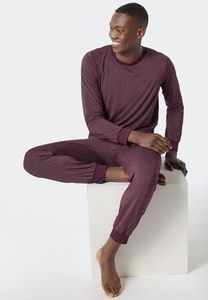 Schiesser Schiesser Pyjama Long wine red 178032 48/S