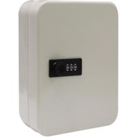 Sleutelkast met combinatieslot, voor 48 sleutels, wit