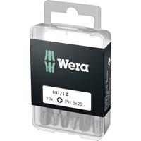 Wera 851/1 Z DIY SiS 05072402001 Kruis-bit PH 3 Gereedschapsstaal Gelegeerd, Taai D 6.3 10 stuk(s)