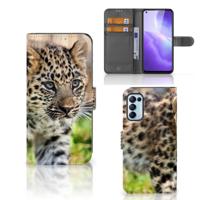 OPPO Find X3 Lite | Telefoonhoesje | Met pasjeshouder | Baby Luipaard