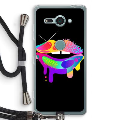 Lip Palette: Sony Xperia XZ2 Compact Transparant Hoesje met koord