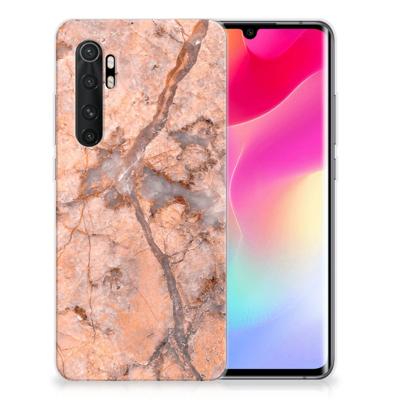 Xiaomi Mi Note 10 Lite | TPU | Siliconen hoesje | Marmer Oranje
