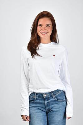 Ami Paris t-shirt ADC Ts Ml Rouge BFUTS235.724 blanc