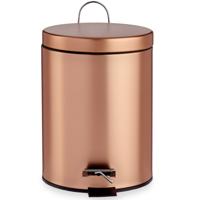 Berilo Pedaalemmer - koperkleurig 3 Liter - H28 cm - prullenbak