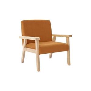 sweeek - Scandinavische kinderfauteuil in corduroy en rubberhout