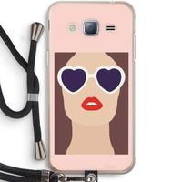 Red lips: Samsung Galaxy J3 (2016) Transparant Hoesje met koord