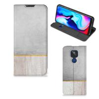 Motorola Moto G9 Play Book | Wallet Case | Wood Concrete Motorola Moto G9 Play Book | Wallet Case | Wood Concrete