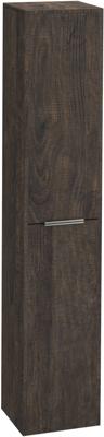 Saqu Lima hoge kast met rvs greep 35x32x180cm kasteel bruin