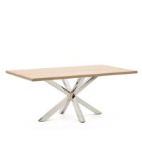 Kave Home Eettafel 'Argo' Melamine, 200 x 100cm, kleur Naturel