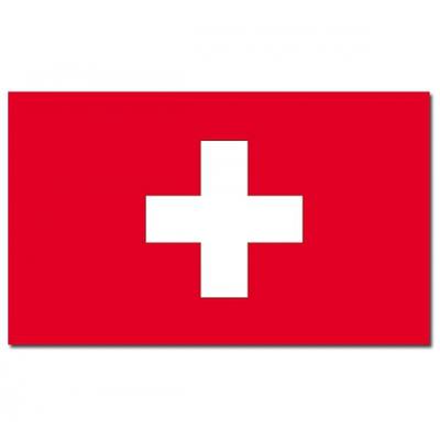 Vlag Zwitserland - 90 x 150 cm - feestartikelen - Zwitserland landen thema - supporter/fan