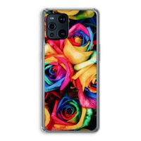 Neon bloemen: Oppo Find X3 Pro Transparant Hoesje