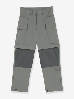 Zomerbroek voor kinderen ORAVA ZIP finkid, variabele beenlengte saliegroen
