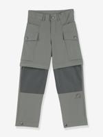 Zomerbroek voor kinderen ORAVA ZIP finkid, variabele beenlengte saliegroen