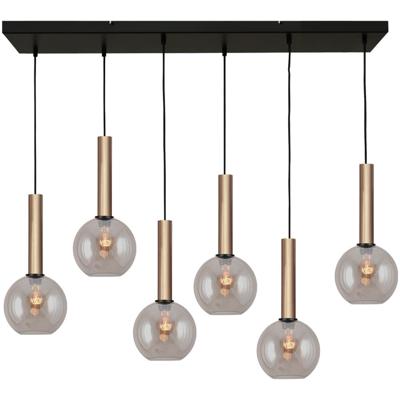 Masterlight 6-lichts hanglampBella 2 met goud glas - 2981-02-100-25-60220