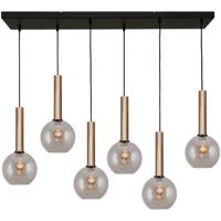 Masterlight 6-lichts hanglampBella 2 met goud glas - 2981-02-100-25-60220