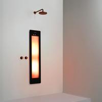 Sunshower Round Medium One - Inbouw - Infrarood - 33 x 140 x 10 cm - Zwart