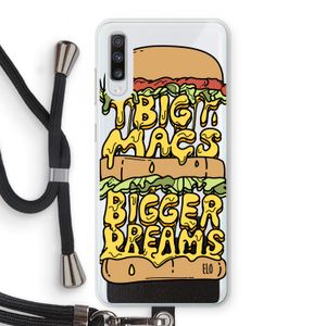 Big Macs Bigger Dreams: Samsung Galaxy A70 Transparant Hoesje met koord