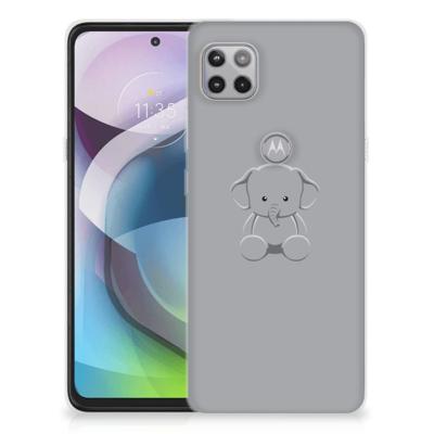 Motorola Moto G 5G Telefoonhoesje met Naam Grijs Baby Olifant Motorola Moto G 5G Telefoonhoesje met Naam Grijs Baby Olifant