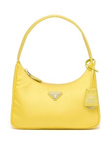 Prada mini sac à plaque logo - Jaune