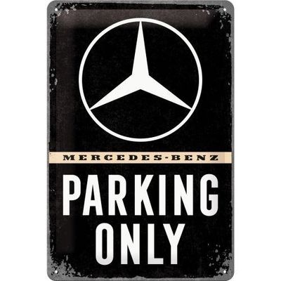 Mercedes Benz Parking Only Wandplaat 20x30cm